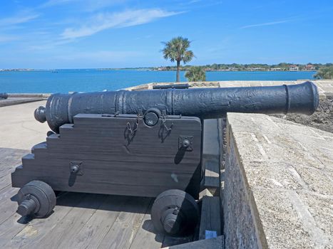 A Cannon at the Castillo de San Marcos Fort in St Augustine, Florida.