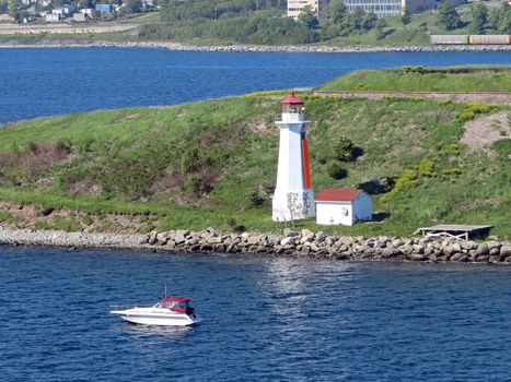 The Lighthouse on Georges Island, Halifax, Nova Scotia, Canada