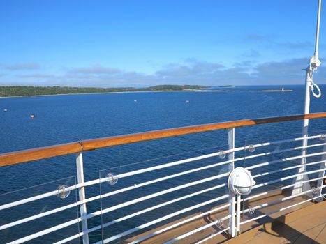 The view of McNabs Island, Halifax, Nova Scotia, Canada from a cruise ship