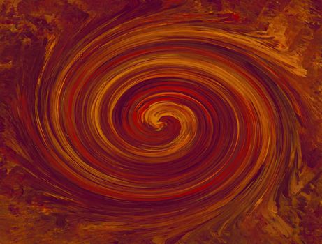 Swirled orange and red acrylic