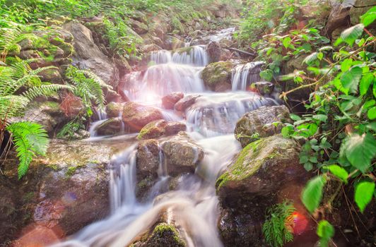 View of torrent in Arzo countryside, Verbania. italy