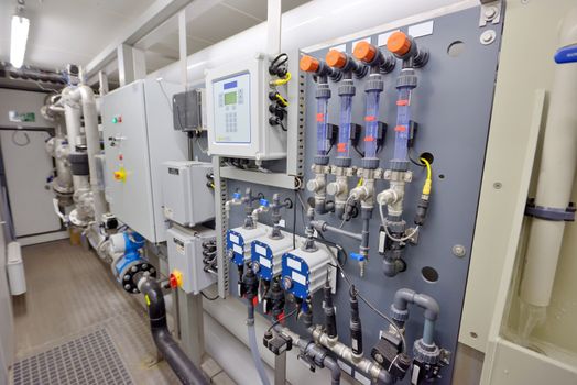 Water purification filter equipment in plant