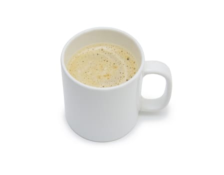 White ceramic coffee mug. Isolated on a white.