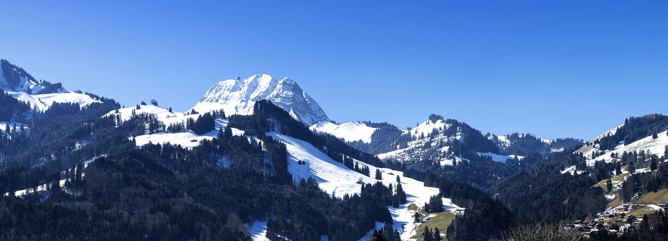 Mount Moleson in the pre-Alps near the village of Gruyeres