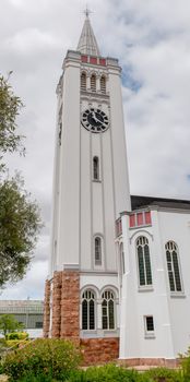 Tower of the Dutch Reformed Church, Riversdale in the Western Cape Province of South Africa