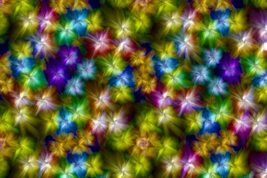
Colorful background with abstract texture in the form of diffuse luminous shapes that look like flowers