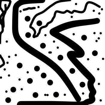 Digital computer graphic - abstraction background with a lines and circles in a black - white colors for design.