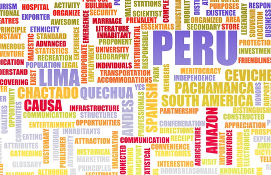 Peru as a Country Abstract Art Concept