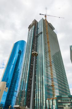 Construction of a skyscraper, Astana, Kazakhstan