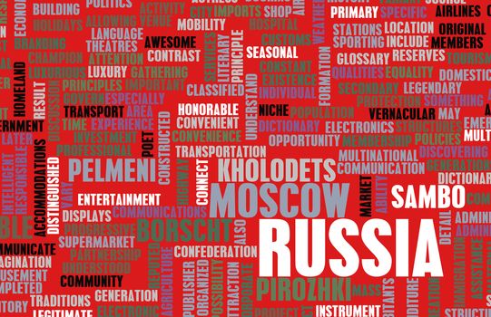 Russia as a Country Abstract Art Concept
