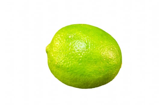 Green lime, lemon isolated on a white background.