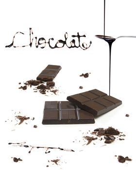 A sweet chocolate composite of various elements for the overall design.