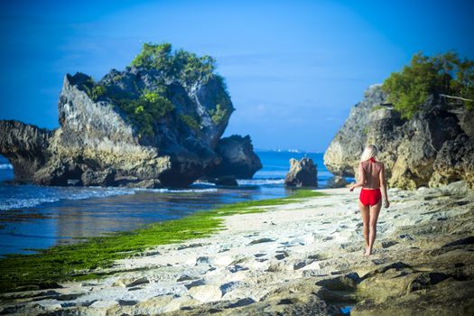 Young Woman in Bikini on a Tropical Sand Beach
released