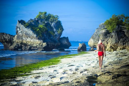 Young Woman in Bikini on a Tropical Sand Beach
released