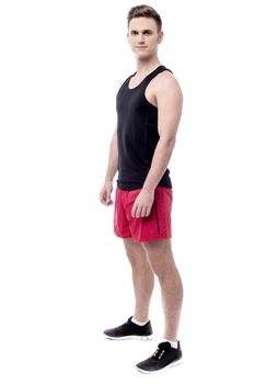 Full length of fitness man in sportswear