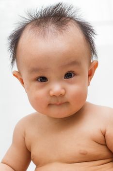 Asian Chinese Baby Portrait Close Up Studio Shot