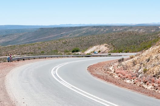 UNIONDALE, SOUTH AFRICA - JANUARY 6, 2015: View from the Potjiesberg pass near Uniondale.