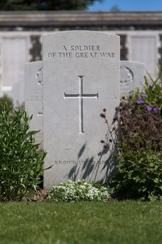 Tyne Cot World War One Cemetery, the largest British War cemetery in the world in Passendale, Belgium