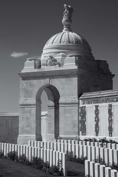 Tyne Cot World War One Cemetery, the largest British War cemetery in the world in Passendale, Belgium