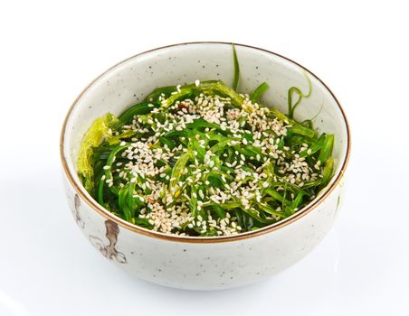 Seaweed salad with roasted sesame seeds