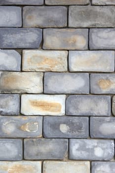 Gray stone brick wall with for background