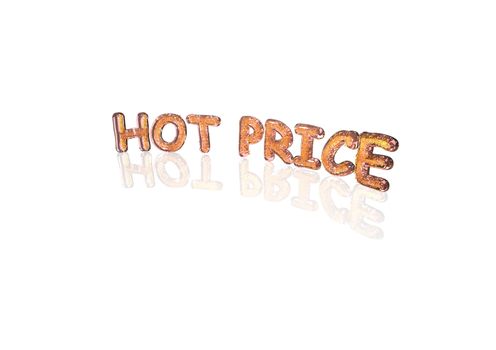 Word Hot price made from many percentage symbols.