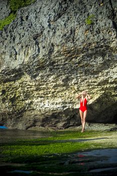 Young Woman in Bikini in Tropical Island
released