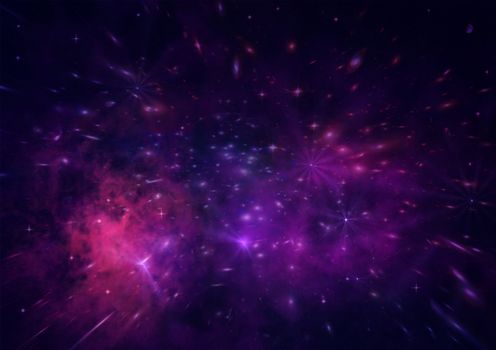 Far being shone nebula and star field against space. "Elements of this image furnished by NASA".