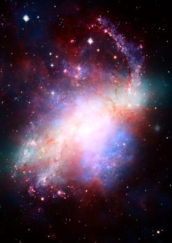 Far being shone nebula and star field against space. "Elements of this image furnished by NASA".