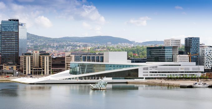 OSLO, NORWAY - MAY 19: The Oslo Opera House is the home of The Norwegian National Opera and Ballet, and the national opera theatre in Norway in Oslo, Norway on May 19, 2013