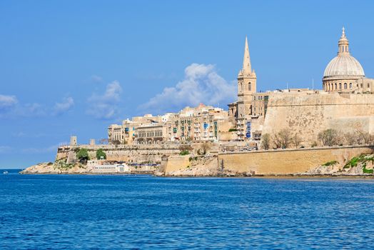 Valletta skyline with the St. Pauls Cathedral