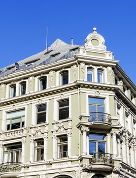 Architectural details of buildings in Oslo Norway