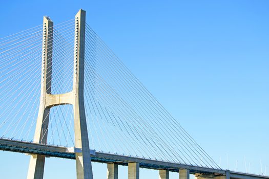 Vasco da Gama Bridge in Lisbon Portugal