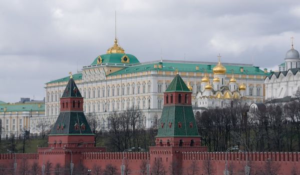 Grand Kremlin Palace and the cathedrals of the Kremlin in Moscow