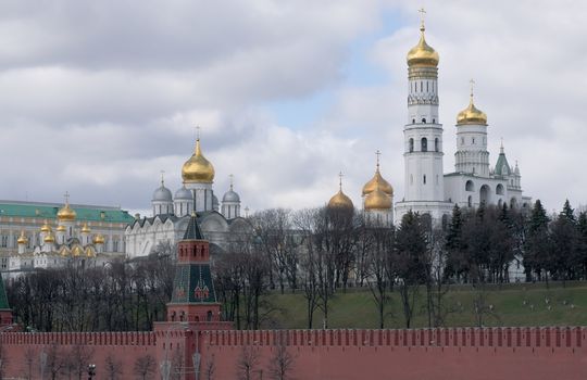 Kremlin cathedrals and the Ivan the Great Bell Tower in Moscow