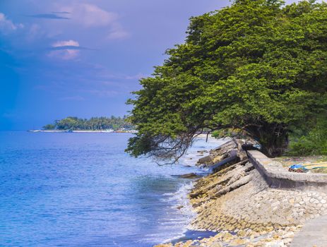 Tropical coastline of Nusa Penida island. Bali. Indonesia.