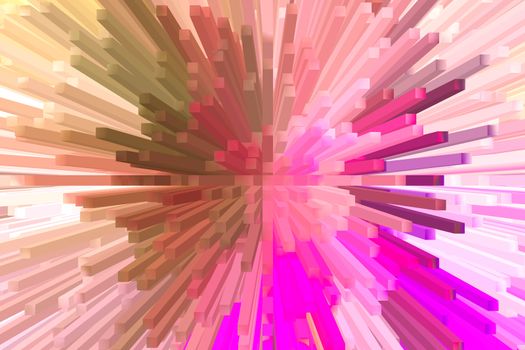 Beautiful abstract art background, block and extrude pattern