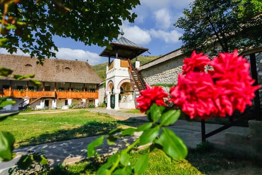 Brasov, Romania - Septemper 9, 2012: Old orthodox monastery from Polovragi, Romania