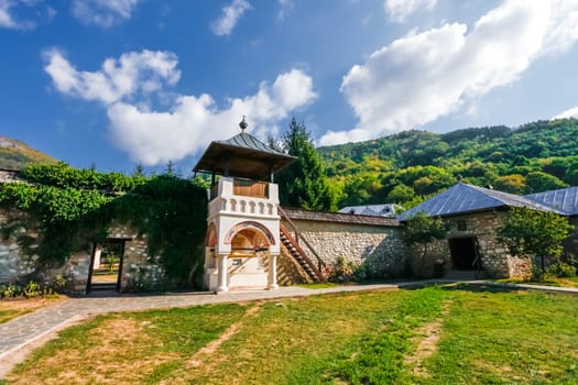 Brasov, Romania - Septemper 9, 2012: Old orthodox monastery from Polovragi, Romania