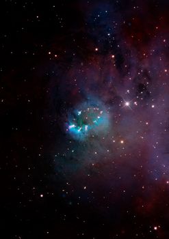 Far being shone nebula and star field against space. "Elements of this image furnished by NASA".