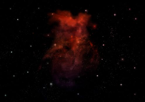 Stars of a planet and galaxy in a free space