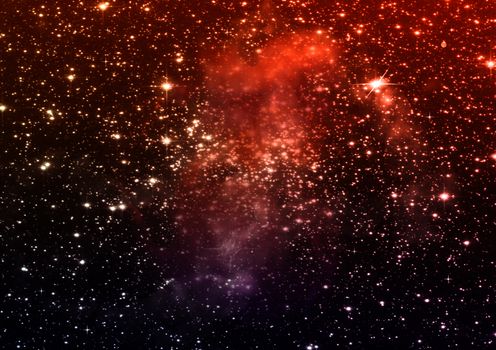 Stars of a planet and galaxy in a free space