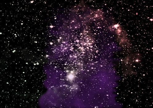 Stars of a planet and galaxy in a free space