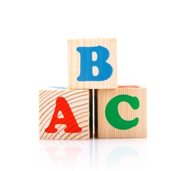 ABC Play Blocks isolated  on white