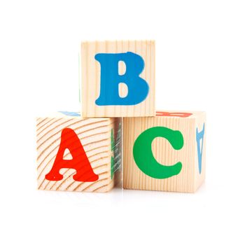 ABC Play Blocks isolated  on white