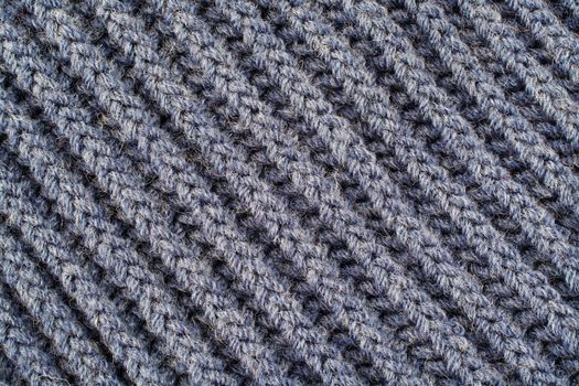Hand Knitted gray striped background