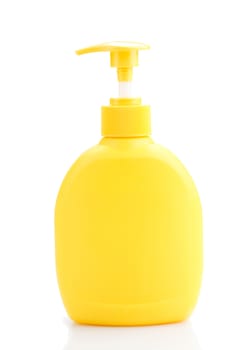liquid soap in yellow Clear Pump Bottle