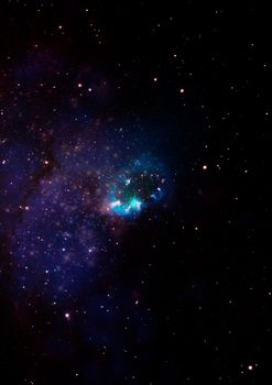 Far being shone nebula and star field against space. "Elements of this image furnished by NASA".