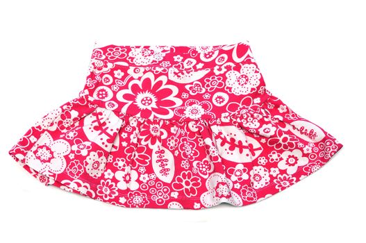 clothes: child's skirt over the white background