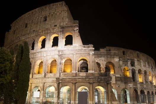 coliseum at night